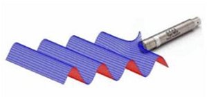 Figure 3. ½” pressure microphone set exposed to high frequency sound wave with short wavelength. Diffraction effect appears.